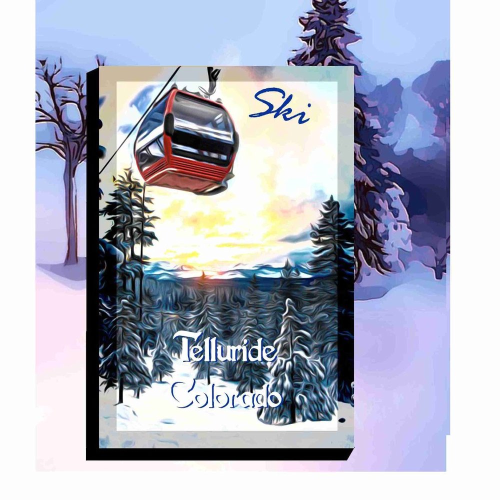 20 x 30 Travel Poster Ski Telluride Colorado